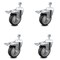Service Caster 4 Inch Thermoplastic Rubber Swivel 10mm Stem Caster Set Total Lock Brake SCC SCC-TSTTL20S414-TPRB-M1015-4 - alternate 1